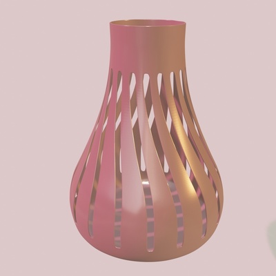 öfke çiçek vazo dekorasyon parça 3d yazdır model iğne şekli flowe vase 3d print model - Mito3D