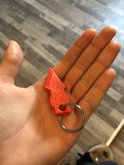 defence key ring pinshape safe 3d print model - Mito3D