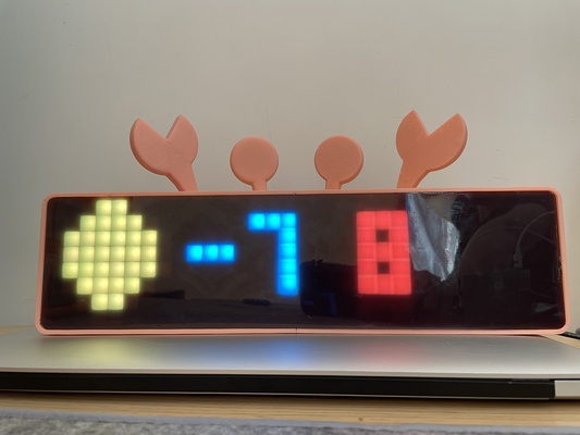 crab pixel clock pinshape 3d print model - Mito3D