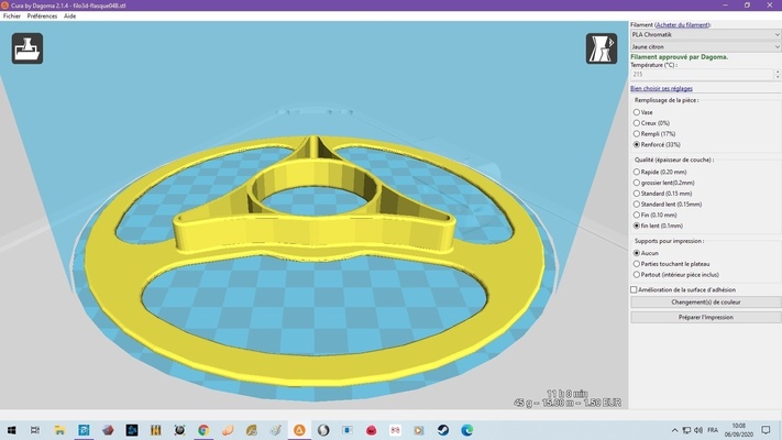 flasque versare filamento filo3d forma spillo 3d print model - Mito3D