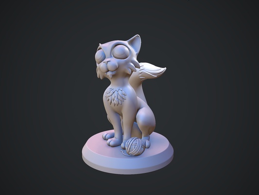 caramelo gato forma alfiler figurilla 3d print model - Mito3D