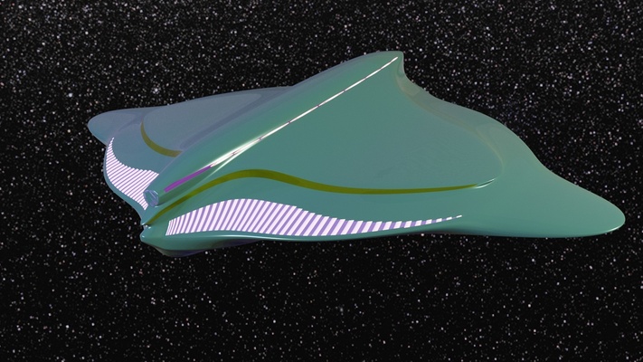 vaisseau spatial modèle 3d impression forme d'épingle 3d print model - Mito3D