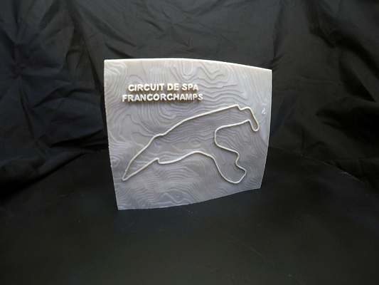 circuit de spa-francorchamps - 3d topotracks pinshape racetrack 3d print model - Mito3D