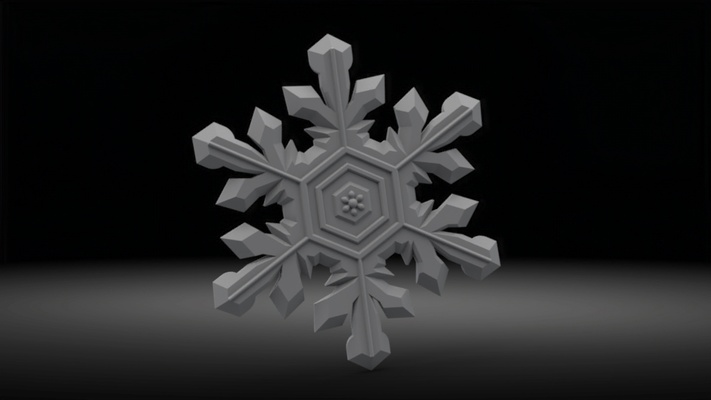 kar dekor iğne şekli 3d print model - Mito3D