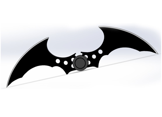 batarang forma alfiler batman 3d print model - Mito3D