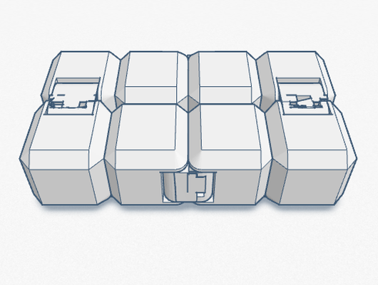 figit cubo alfinete diversão 3d print model - Mito3D