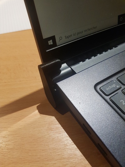 msi computer portatile supporto forma spillo laptop stand 3d print model - Mito3D
