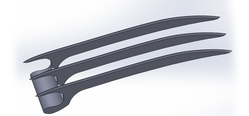 carcajou griffes forme d'épingle 3d print model - Mito3D