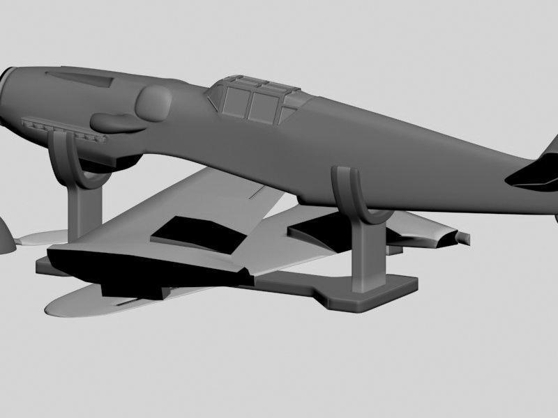 messerschmitt bf109 g6 1 100 scale pinshape 3D print model - Mito3D