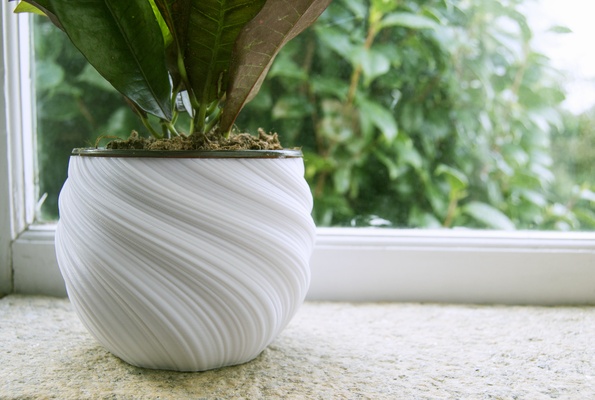 accueil maison décor pot forme d'épingle fleur 3d print model - Mito3D