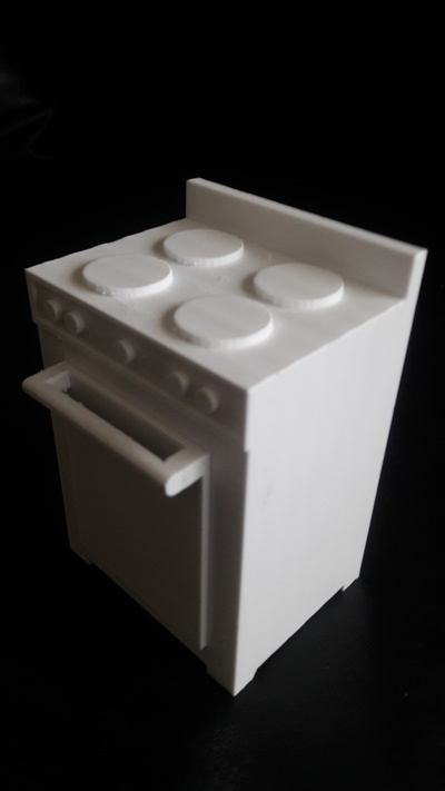 gekocht abs casa de munecas pinshape cocina 3d print model - Mito3D
