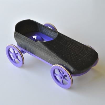 caoutchouc bande voiture sport forme d'épingle 3d print model - Mito3D