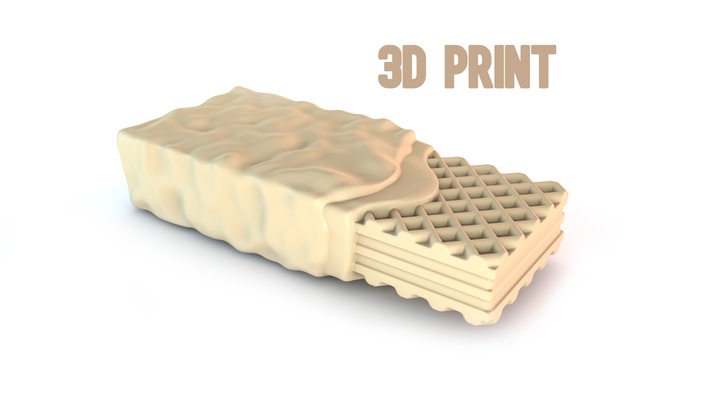 cioccolato wafer scricchiolio forma spillo 3d print model - Mito3D
