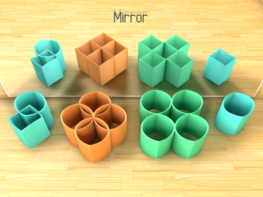 illusion - ambiguous cylinder 3d printable models pinshape 3d print model - Mito3D