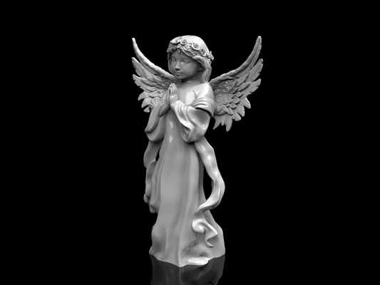 bebé ángel forma alfiler 3d print model - Mito3D