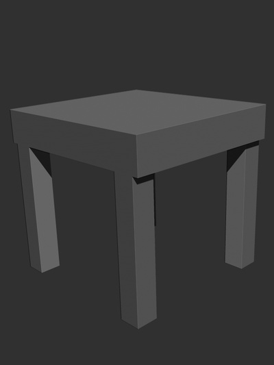 semplice tavolo forma spillo tavoli 3d print model - Mito3D