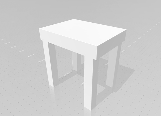 simple table pinshape table- 3d print model - Mito3D