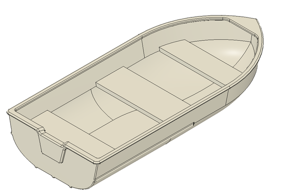 ouvert lac bateau modèle forme d'épingle rc built 3d print model - Mito3D
