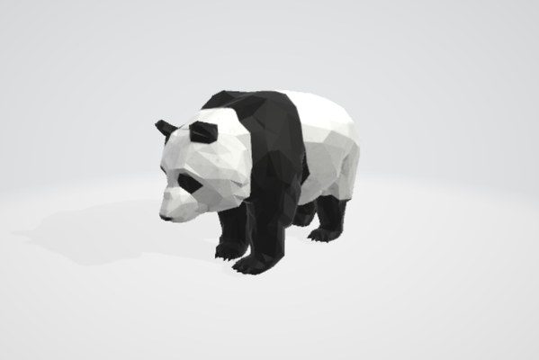 panda poly forme d'épingle bearing cover 3d print model - Mito3D