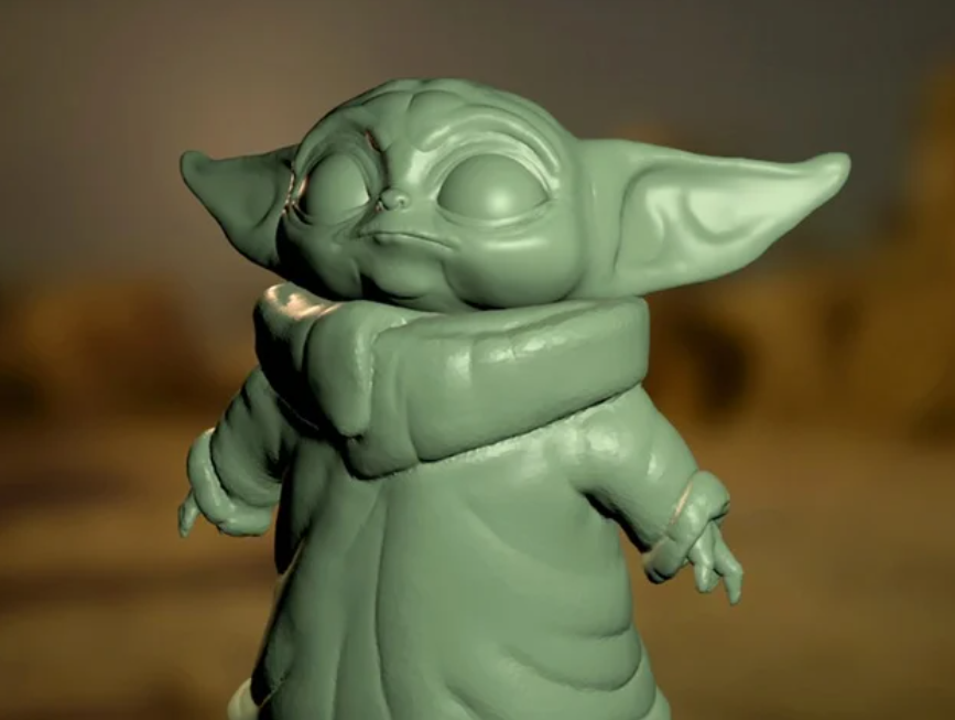 bébé yoda mandalorien forme d'épingle charizard 3D print model - Mito3D