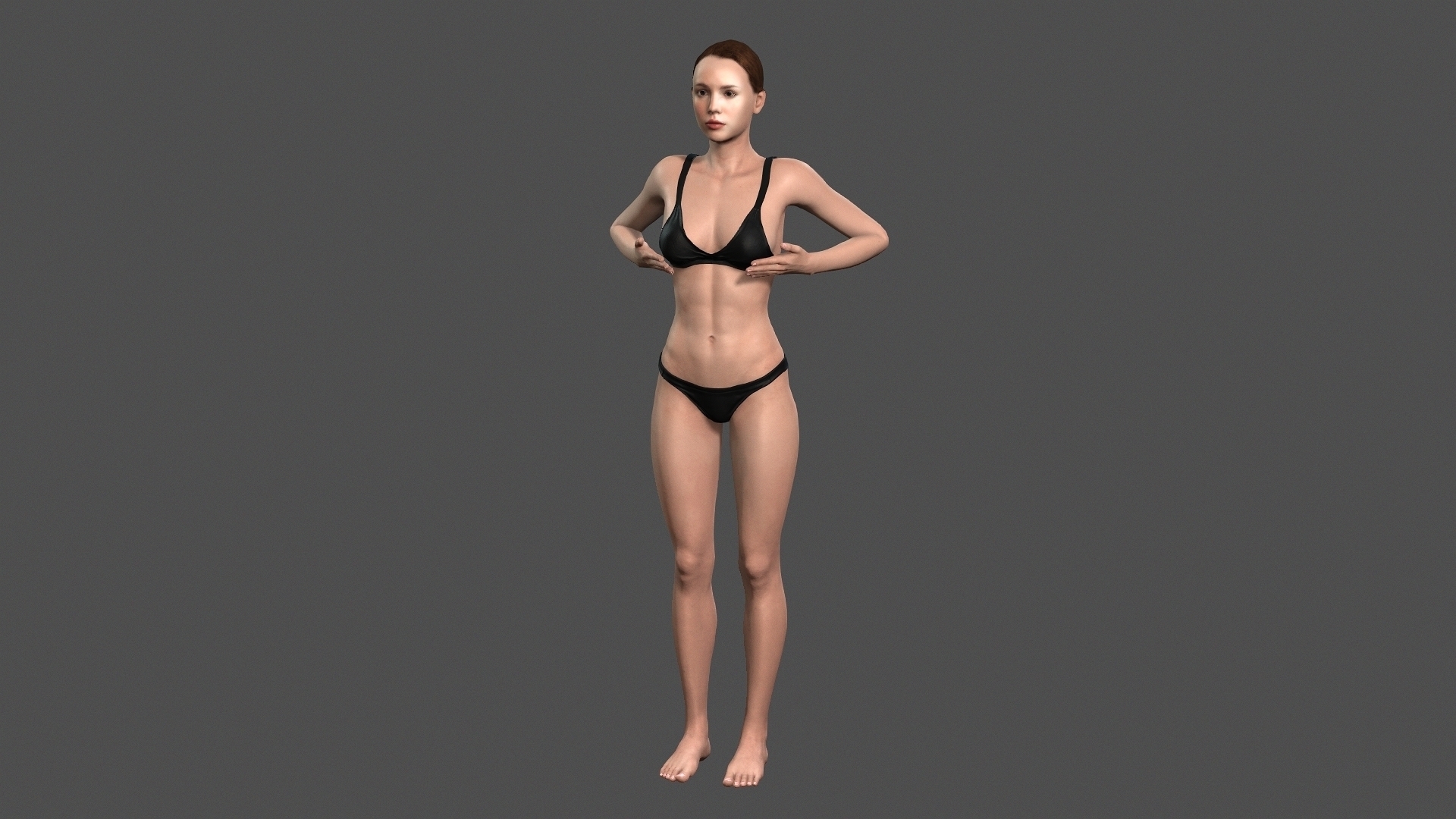 beautiful woman - 3d character pinshape pbr 3D print model - Mito3D