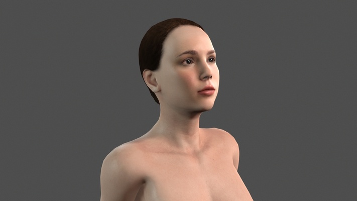 beautiful woman - 3d character pinshape pbr 3d print model - Mito3D