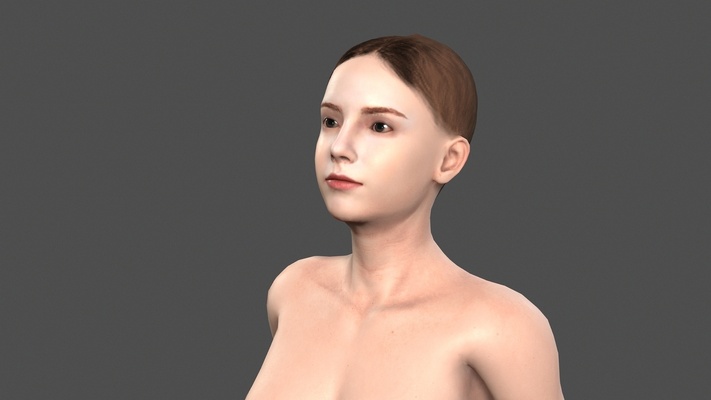 beautiful woman - 3d character pinshape pbr 3d print model - Mito3D