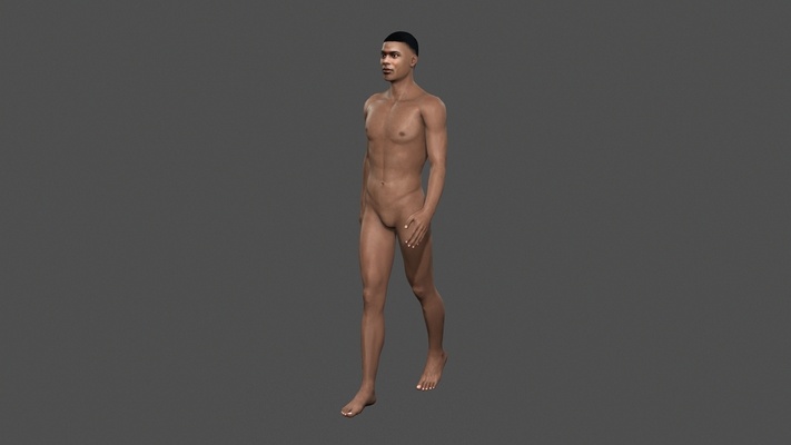 hermoso hombre 3d personaje forma alfiler pbr 3d print model - Mito3D