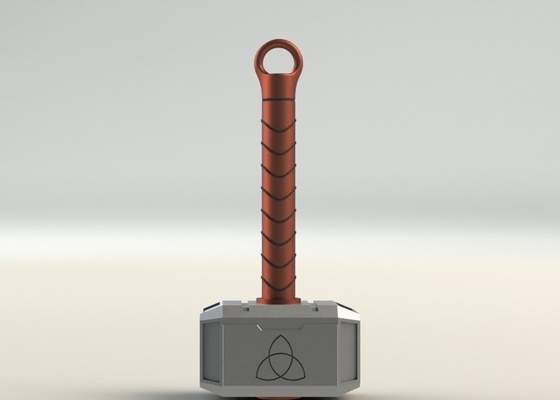 chiave catena in forma of thor's martello spillo key chain 3d print model - Mito3D