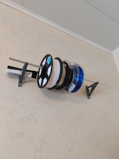 wall mounted spool holder pinshape 3d print model - Mito3D