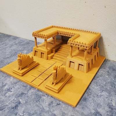 assírio palácio alfinete 3d print model - Mito3D