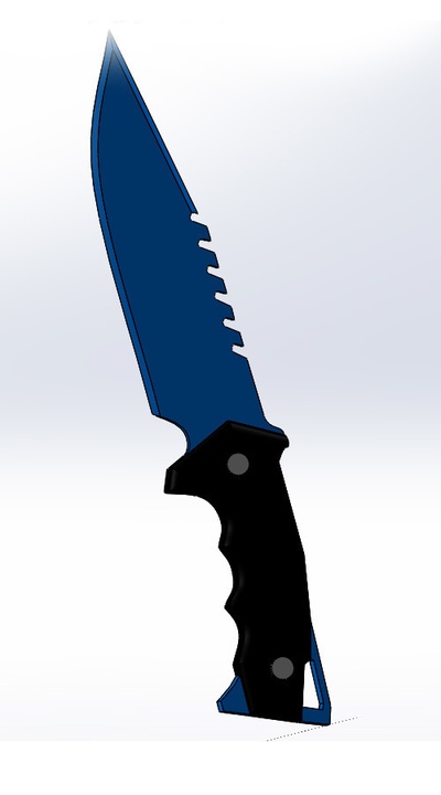 tático faca alfinete 3d print model - Mito3D