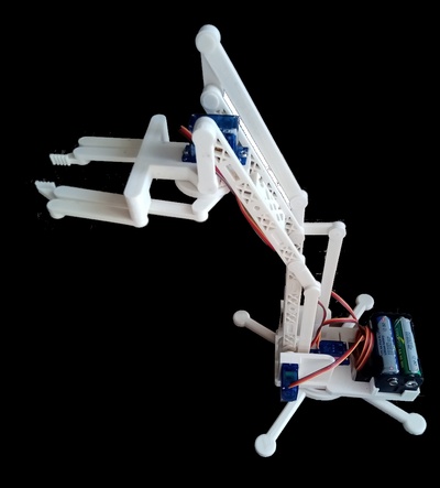 robot brazo forma alfiler 3d print model - Mito3D