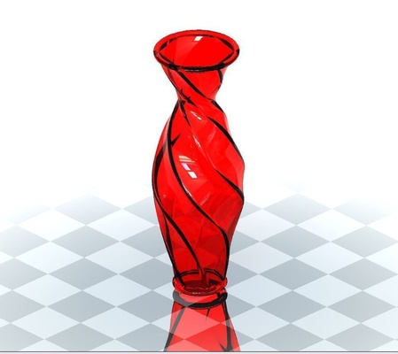 flower vase pinshape flower-vases 3d print model - Mito3D