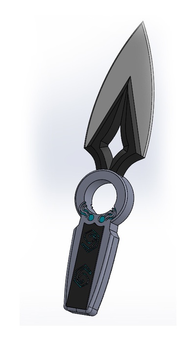 jett espada forma alfiler 3d print model - Mito3D