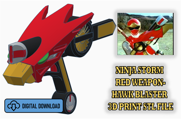 ninja tempestade vento weapon falcão blaster 3d impressão stl arquivo alfinete cosplaygirl 3d print model - Mito3D