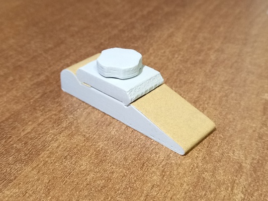 précis papier verre titulaire soutien forme d'épingle sandpaper holder 3d print model - Mito3D