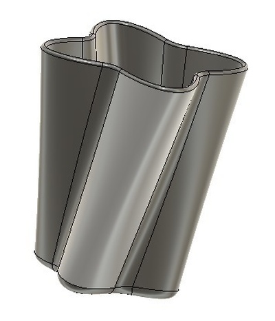 torsion éclipse vase forme d'épingle 3d print model - Mito3D