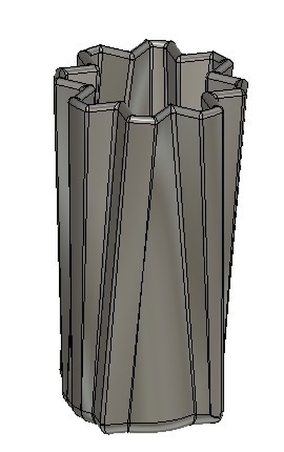 étoile vase filet bord forme d'épingle 3d print model - Mito3D