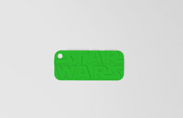 key chain star wars pinshape key-ring 3d print model - Mito3D
