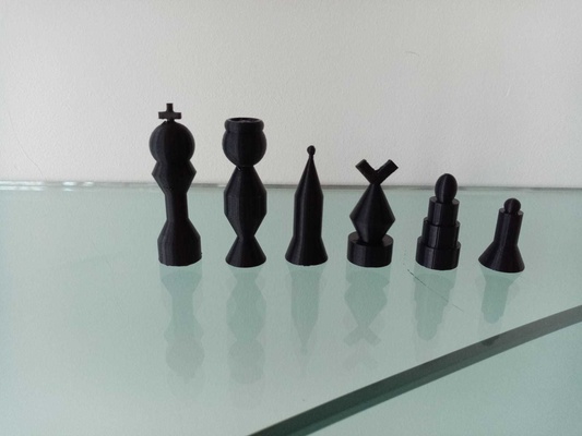 jeu d' chec chess game pinshape style 3d print model - Mito3D