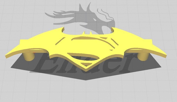 batman superhombre logo cajón encargarse forma alfiler drawer handle 3d print model - Mito3D