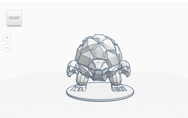 pokémon golem forme d'épingle 1 piece 3d print model - Mito3D