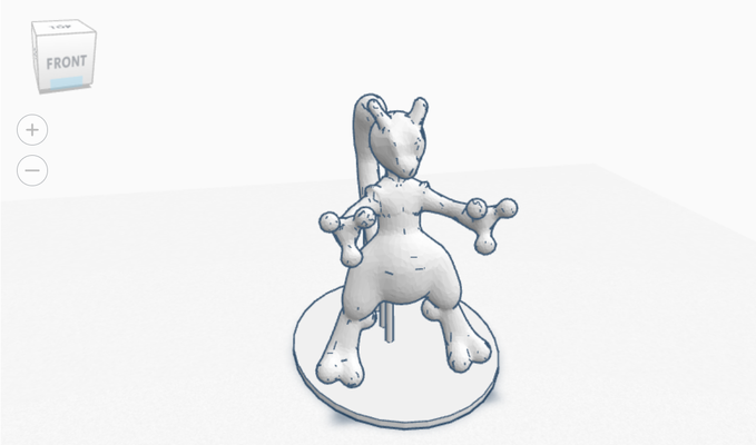 mewto pokemon iğne şekli 1 piece 3d print model - Mito3D