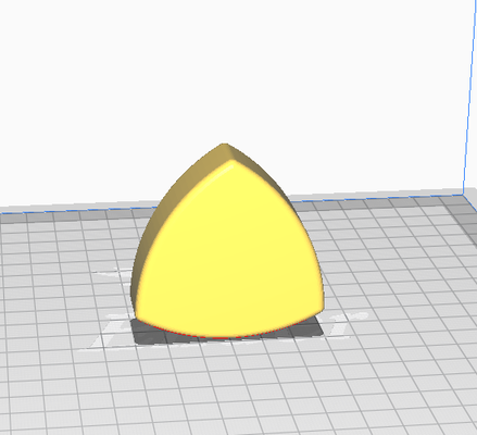 simple reuleaux triange pinshape shape 3d print model - Mito3D