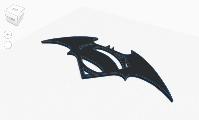 batman vs superman forme d'épingle 25cm 3d print model - Mito3D