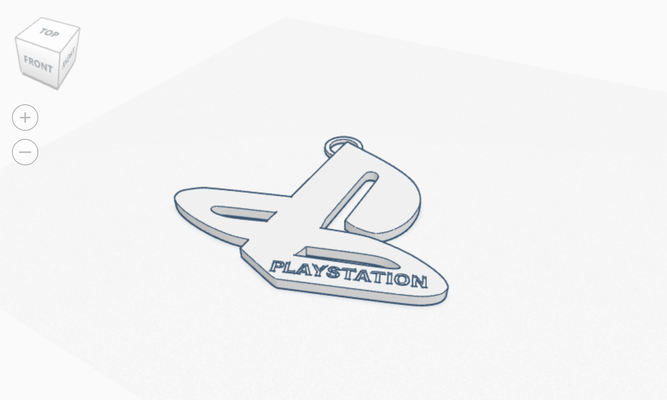 ps key chain pinshape 1-piece 3d print model - Mito3D