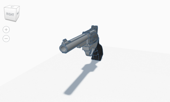 pistolet forme d'épingle 1 piece 3d print model - Mito3D