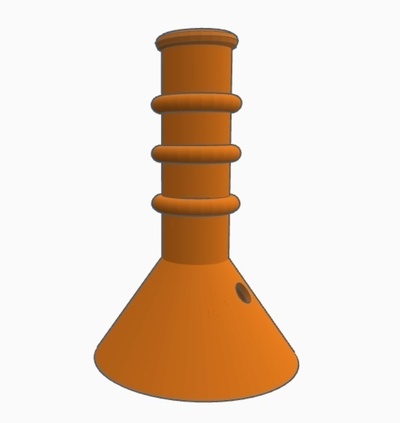 becherbong pinshape bong 3d print model - Mito3D