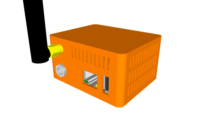 laranja pi caso bainha usb expansão borda ventilador alfinete orange 3d print model - Mito3D